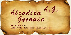 Afrodita Gušović vizit kartica